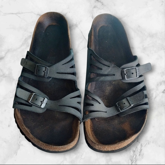 Black Strappy Sandals - Picture 1 of 12